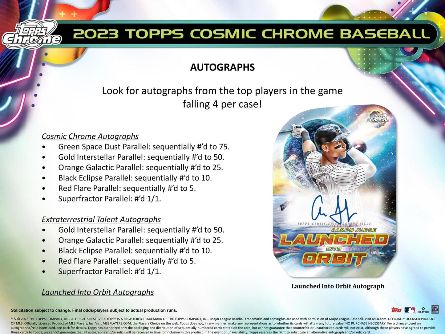 2023 Topps Cosmic Chrome Baseball Hobby Pack