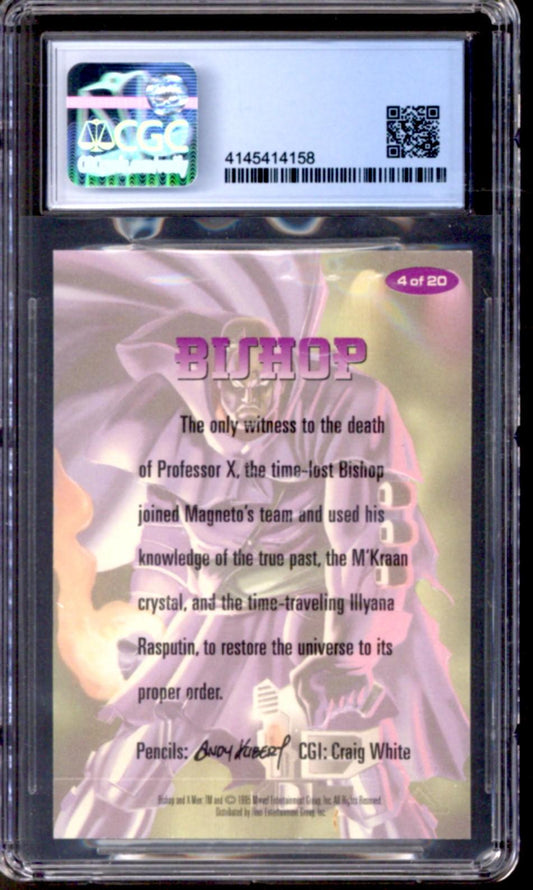 1995 Bishop Fleer Ultra X-Men All-Chromium Fleer #3/20 Alternate X Embossed CGC 9.0 *4145414156*