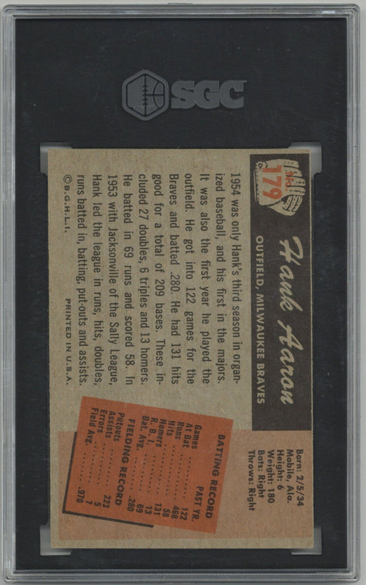 1955 Bowman #179 Hank Aaron SGC 5.5