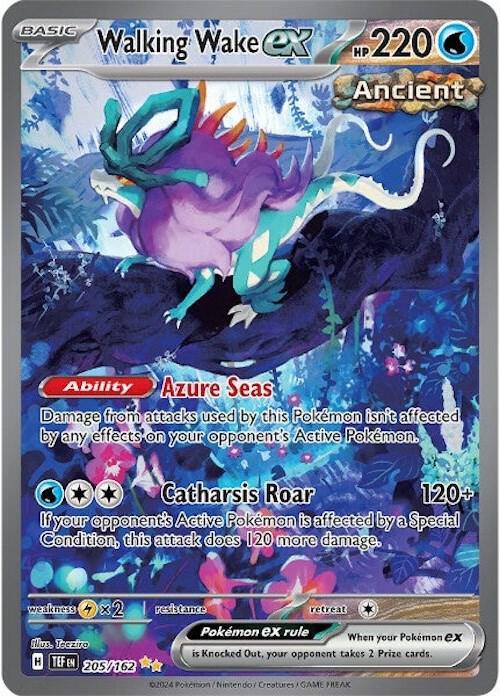 Pokemon SV05: Temporal Forces 205/162 Walking Wake ex Near Mint