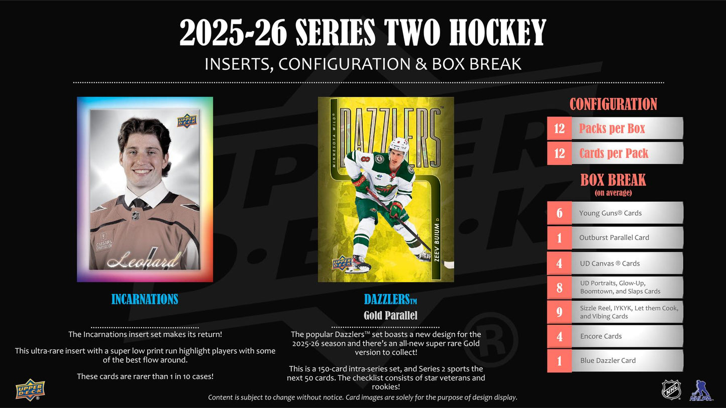 2025/26 Upper Deck Series 2 Hockey Hobby