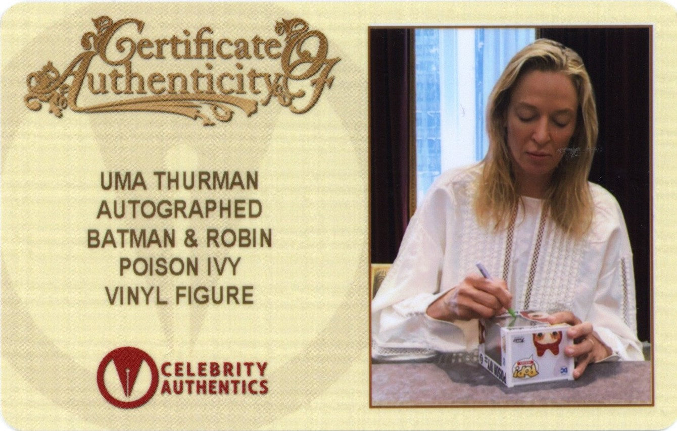Uma Thurman Autographed Batman & Robin Poison Ivy Funko POP Specialty Variant #343