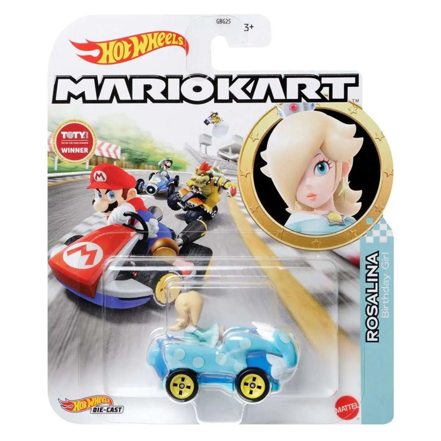 Hot Wheels Mario Kart Rosalina Birthday Girl Replica Die-Cast