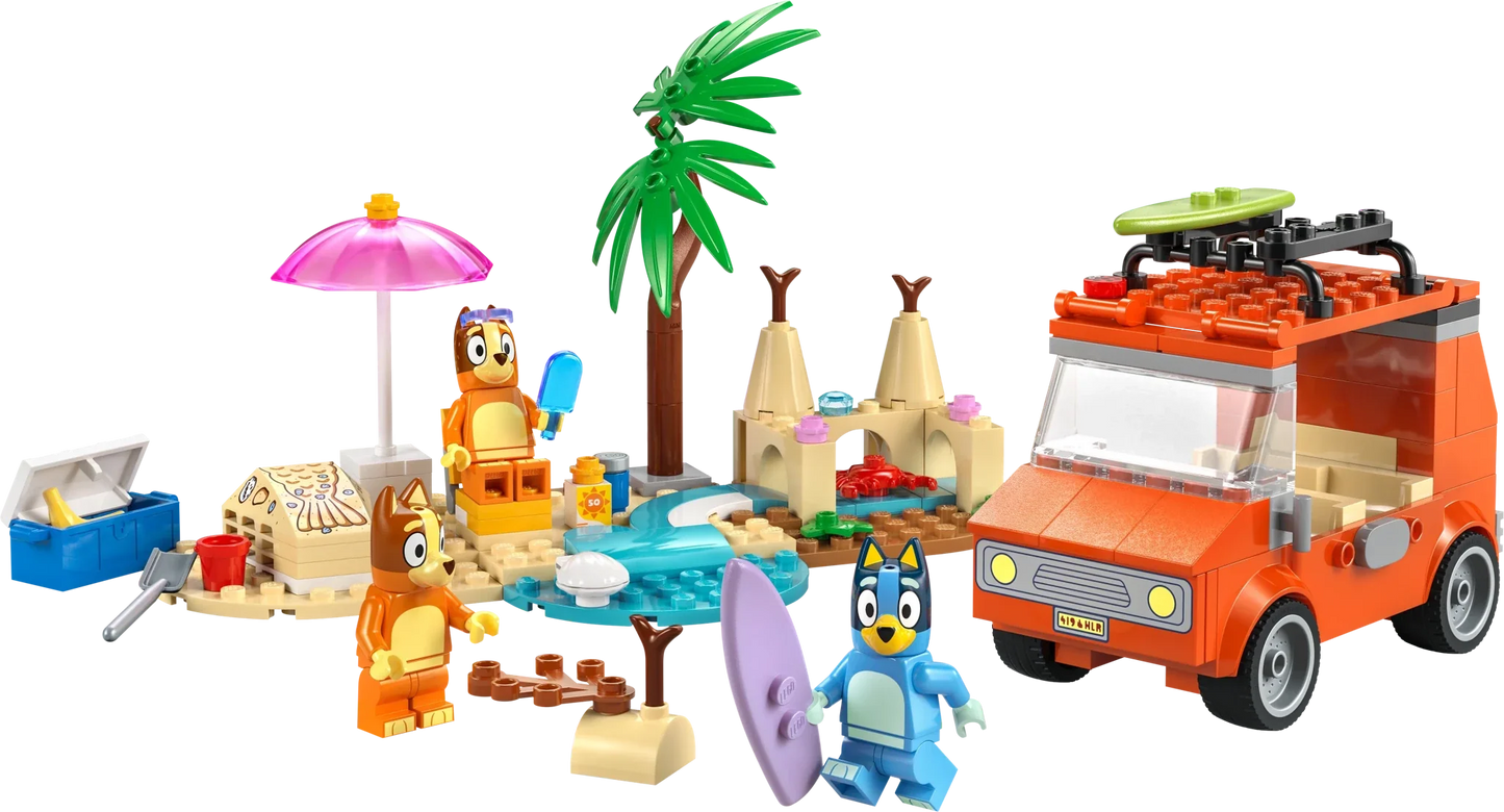 LEGO Bluey Bluey's Beach & Family Car Trip