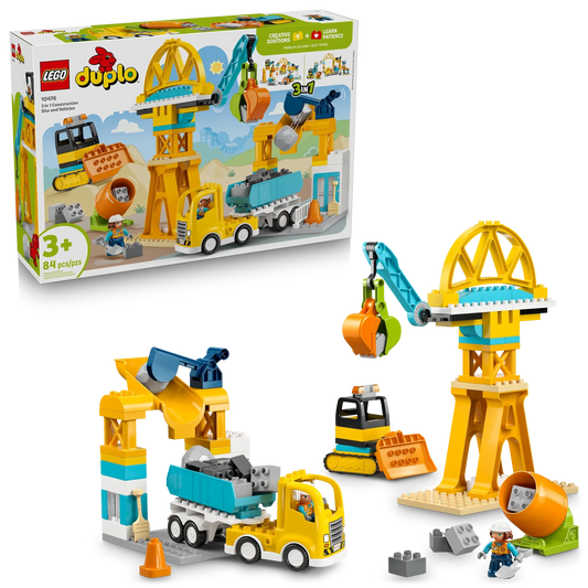LEGO DUPLO Town 3 in 1 Construction Site and Vehicles