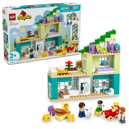 LEGO DUPLO Town 3 in 1 Modern Family House with Figures
