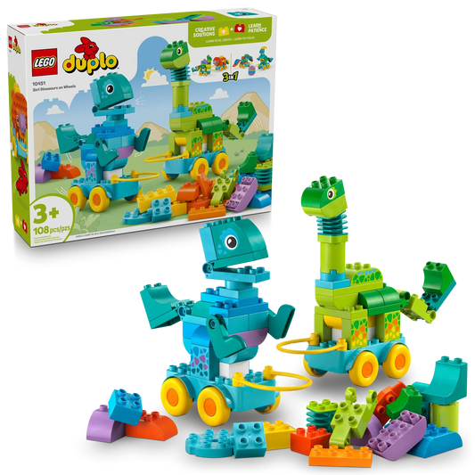 LEGO DUPLO Town 3 in 1 Dinosaurs on Wheels