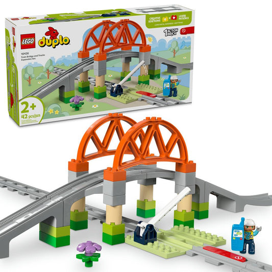 LEGO DUPLO Town Train Bridge and Tracks Expansion Set