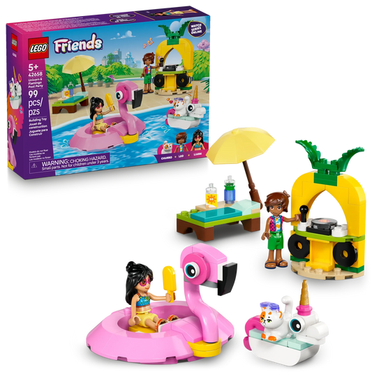 LEGO Friends Unicorn & Flamingo Pool Party