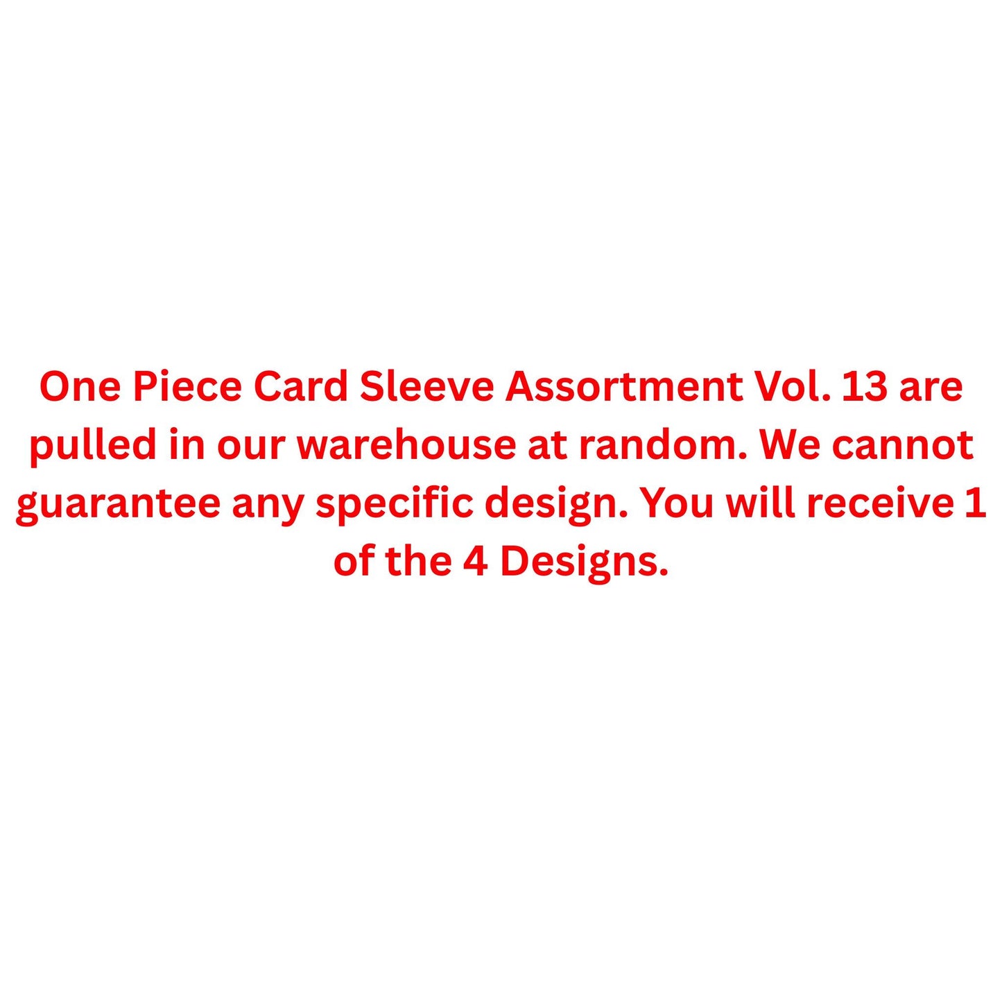 One Piece Card Sleeve Assortment Vol. 13