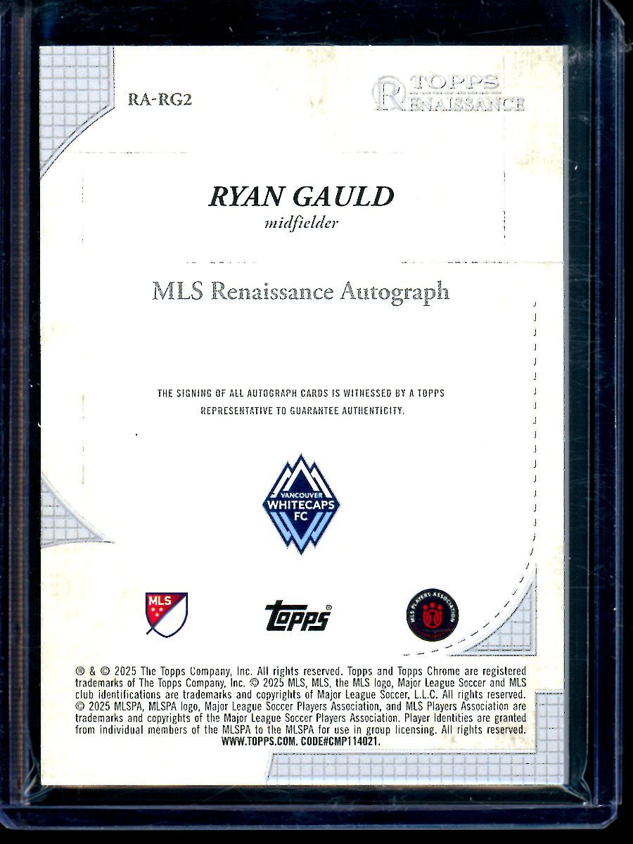 2025 Topps Renaissance Ryan Gauld MLS Autograph /10 Vancouver Whitecaps FC