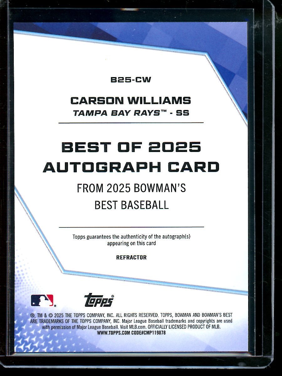 2025 Bowmans Best Carson Williams Refractor Autograph Rays