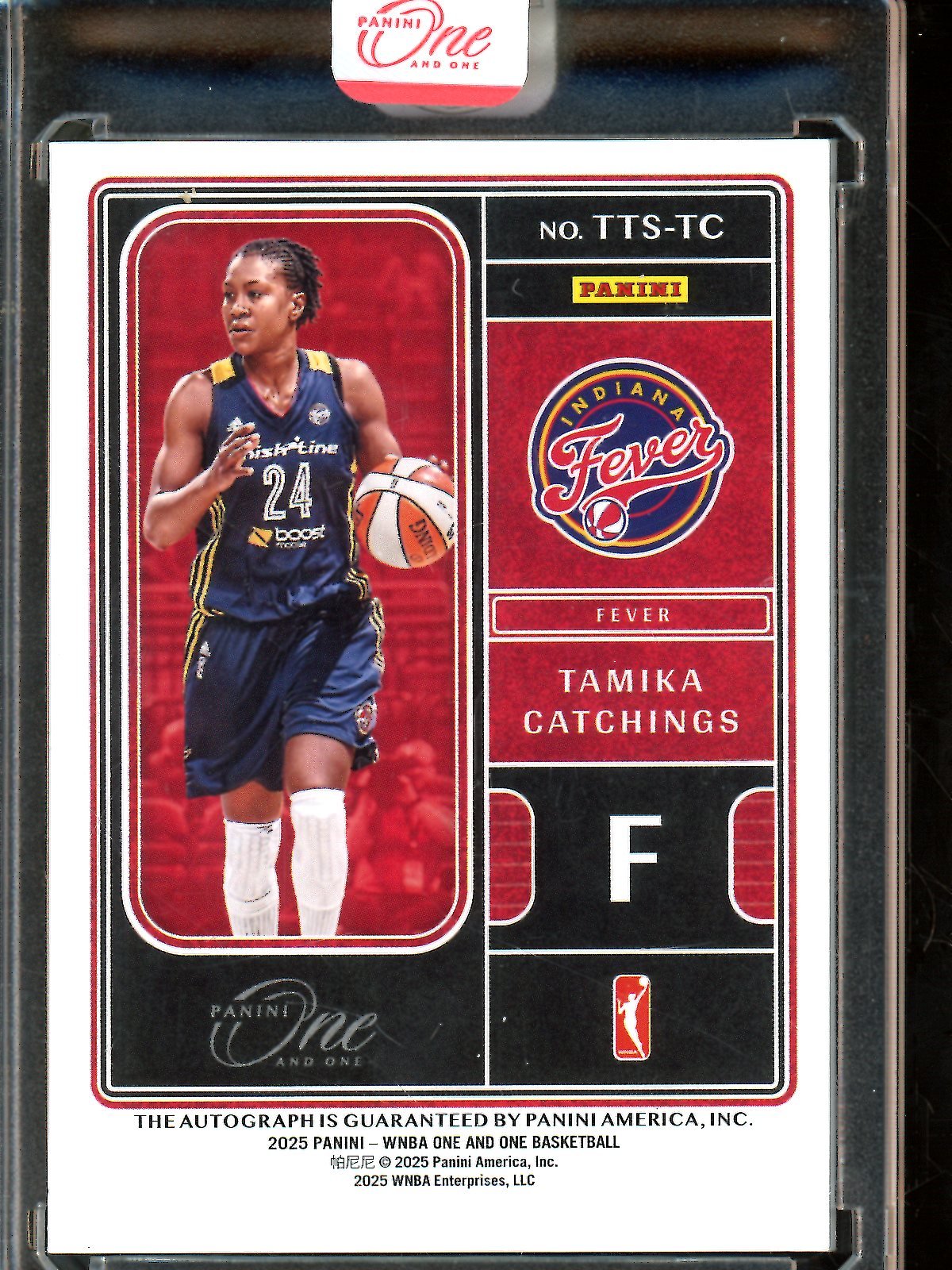 2025 Panini One and One Tamika Catchings Team Titans Signatures /99 Encased Fever