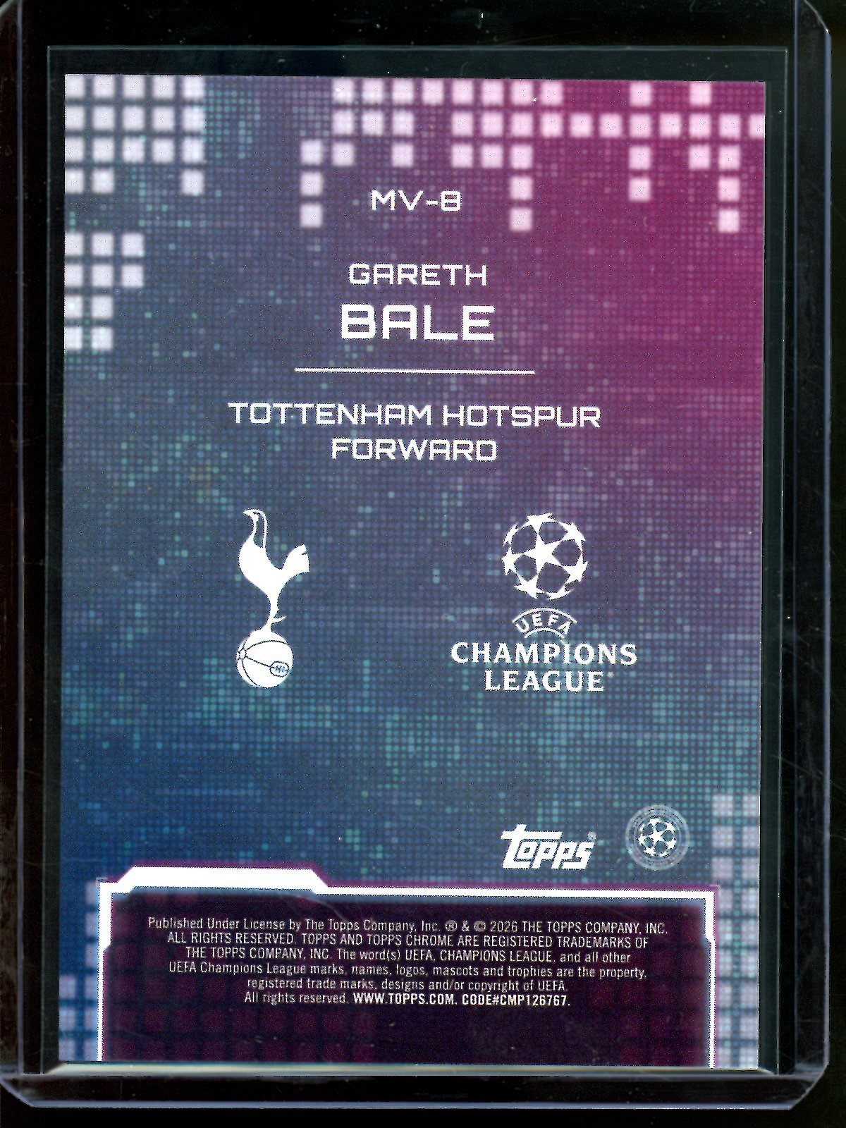 2026 Topps Chrome Gareth Bale MetaVerse SP Tottenham