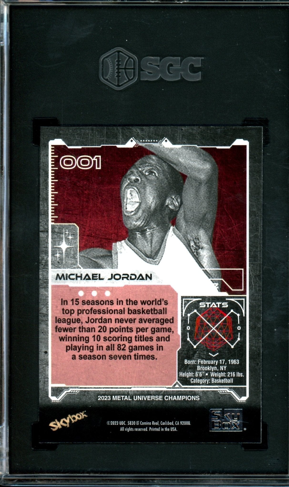 2023 Panini Skybox Michael Jordan #001 SGC 9.5 Bulls