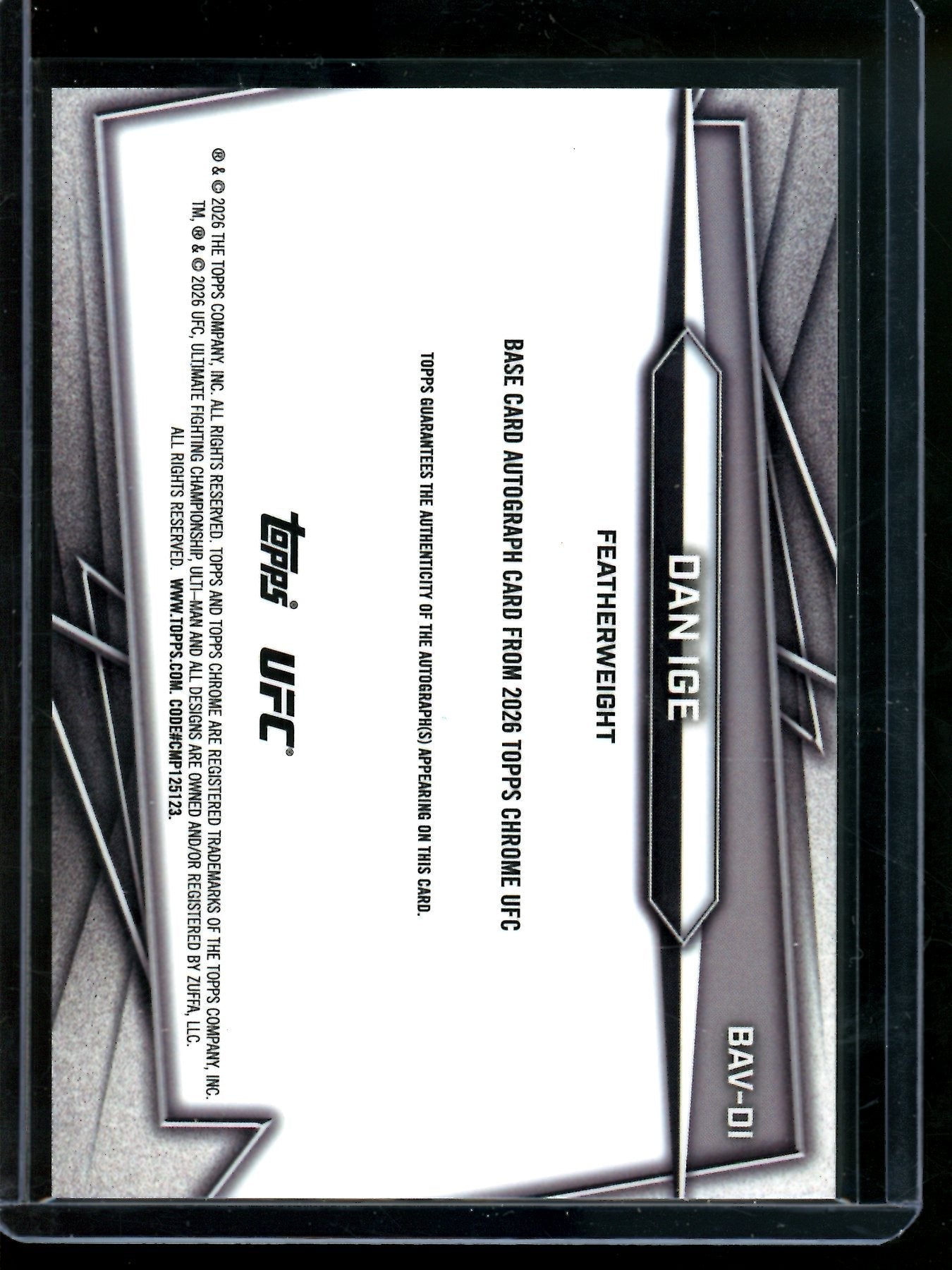 2026 Topps Sapphire Dan Ige Orange Sapphire Autograph /25