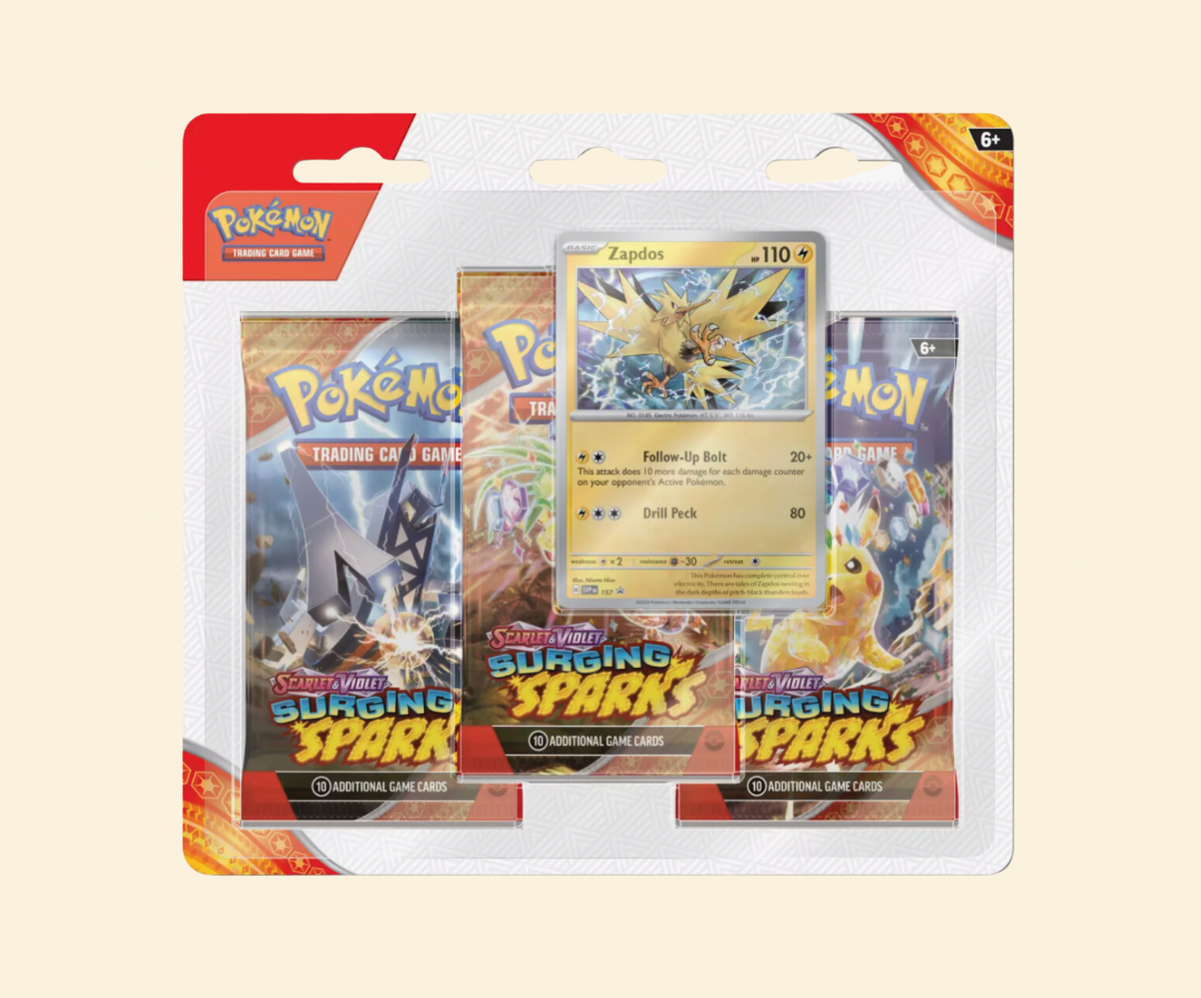 Pokemon: Surging Sparks 3 Pack Blister