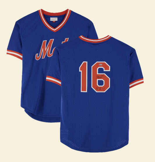 Dwight Gooden New York Mets Autographed Blue Mitchell & Ness Replica Jersey with "1985 NL Cy Young" Inscription