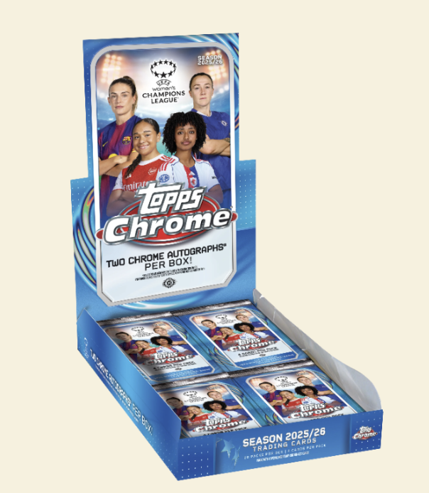 2025-26 Topps Chrome UEFA Women's Champions League Soccer Hobby Box