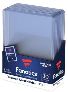 Fanatics 3x4 Thick 108pt. Toploaders 10-Count