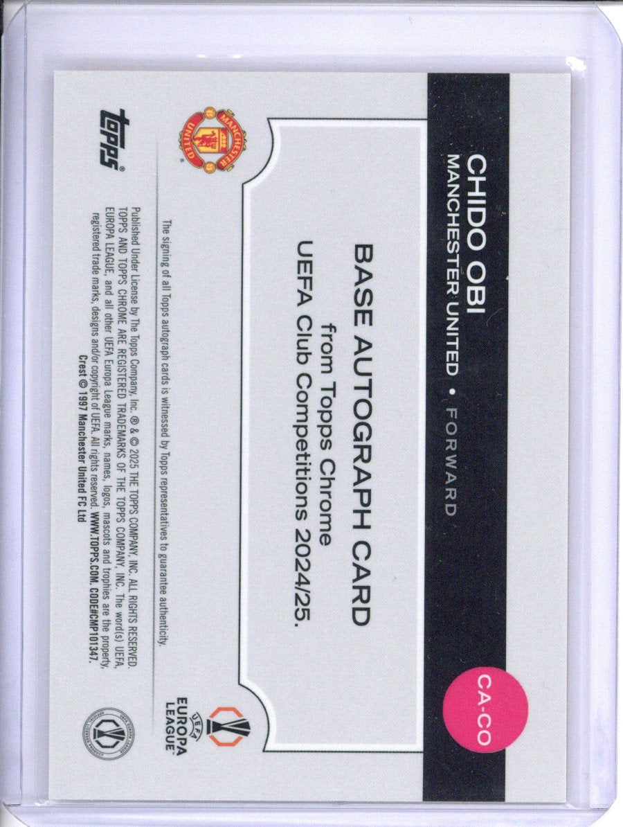 Topps UCC Chrome 24/25 Auto RC CHIDO OBI 14/25 ORANGE GEOMETRIC