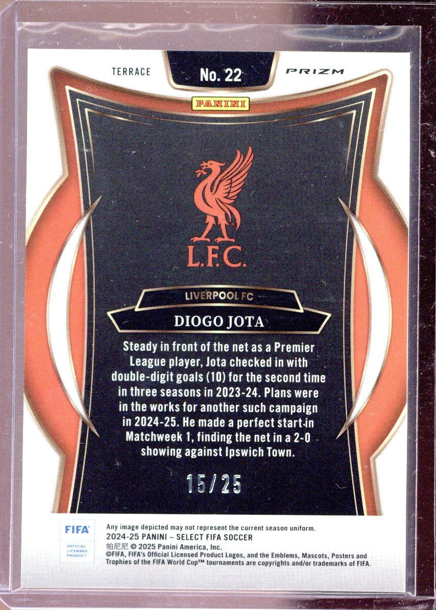 2024/25 Panini Select Fifa Diogo Jota Tie-Dye Prizm Livepool LFC 15/25