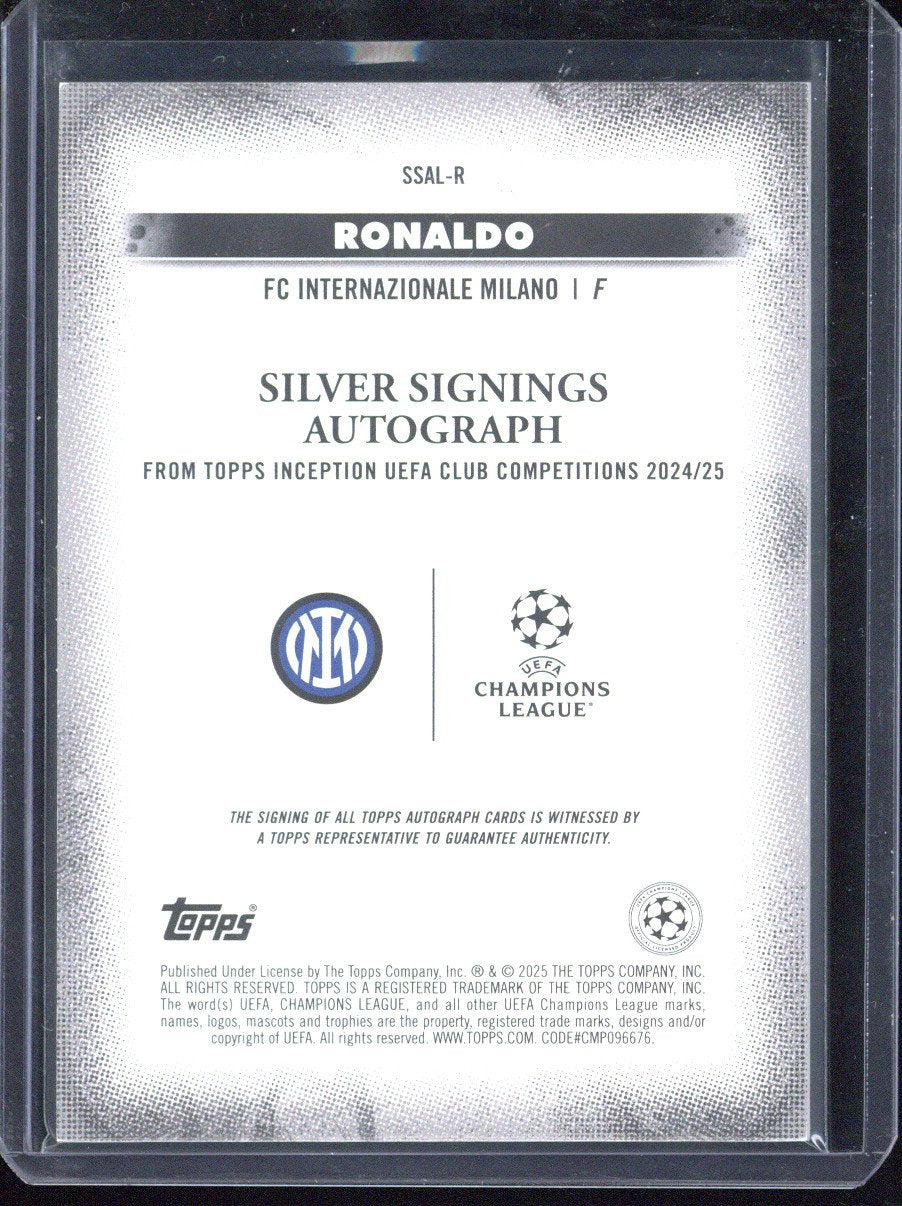 2024/25 Topps Inception UEFA Club Competitions Ronaldo Silver Signings Autograph SSAL-R /25