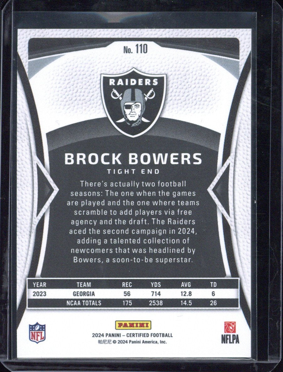 2024 Panini Certified Football Brock Bowers RC /25 #110