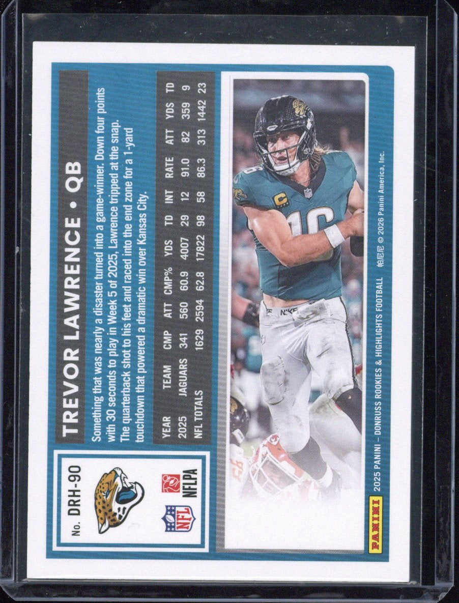 2025 Panini Donruss Rookies & Highlights Football Trevor Lawrence /10 #DRH-90