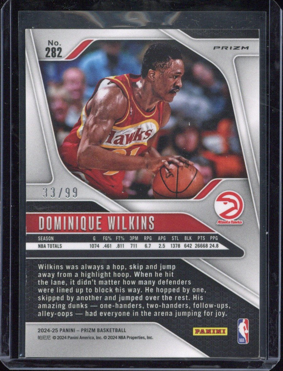 2024/25 Panini Prizm Basketball Dominique Wilkins /99 #282