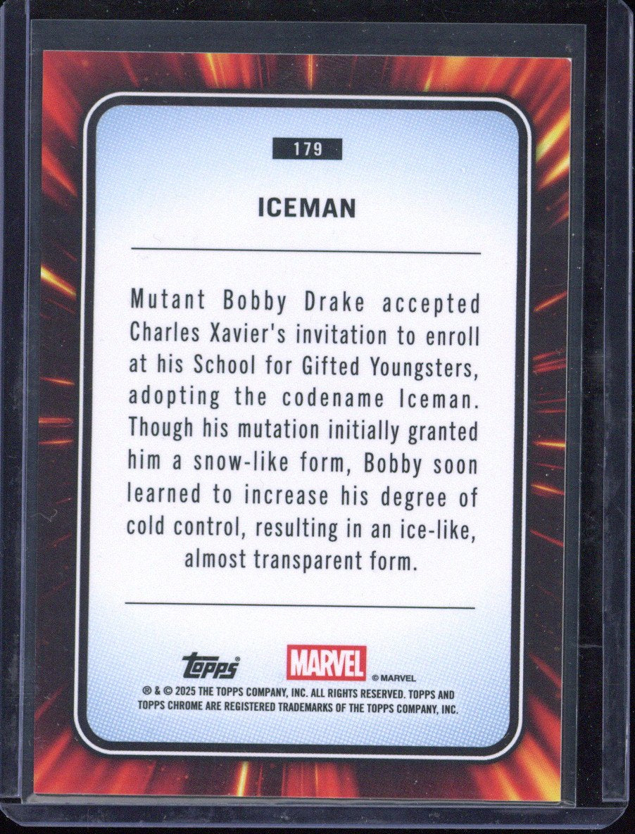 2025 Topps Chrome Marvel Iceman /25 #179