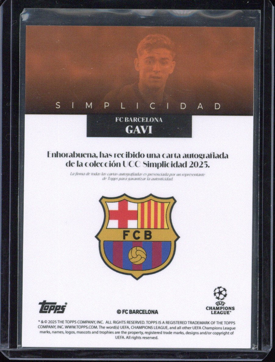 2025 Topps UCC Simplicidad Gavi Autograph /5