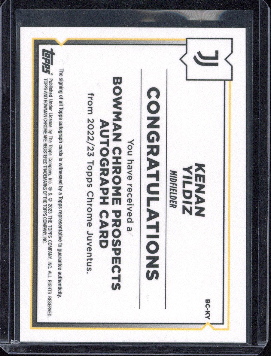 2022-23 Topps Chrome Kenan Yildiz 1st Bowman Autograph #BC-KY
