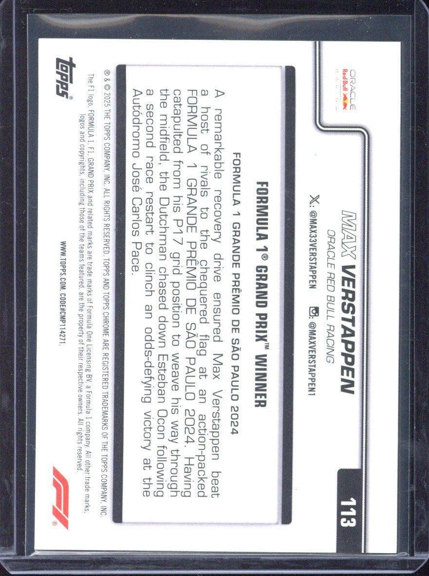 2025 Topps Chrome F1 Max Verstappen Grand Prix Winner Gold /10 #113