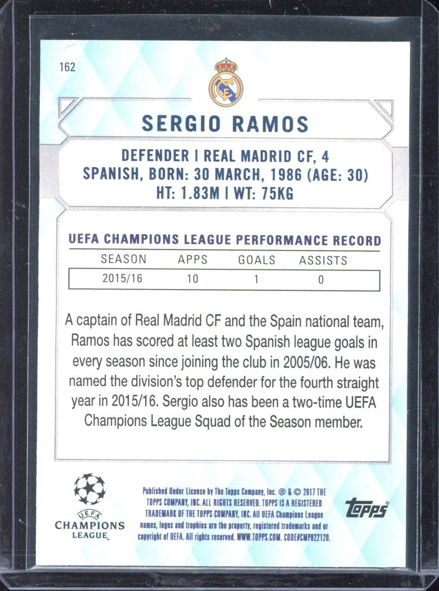 2016-17 Topps UCL Showcase Red Sergio Ramos /25 #162