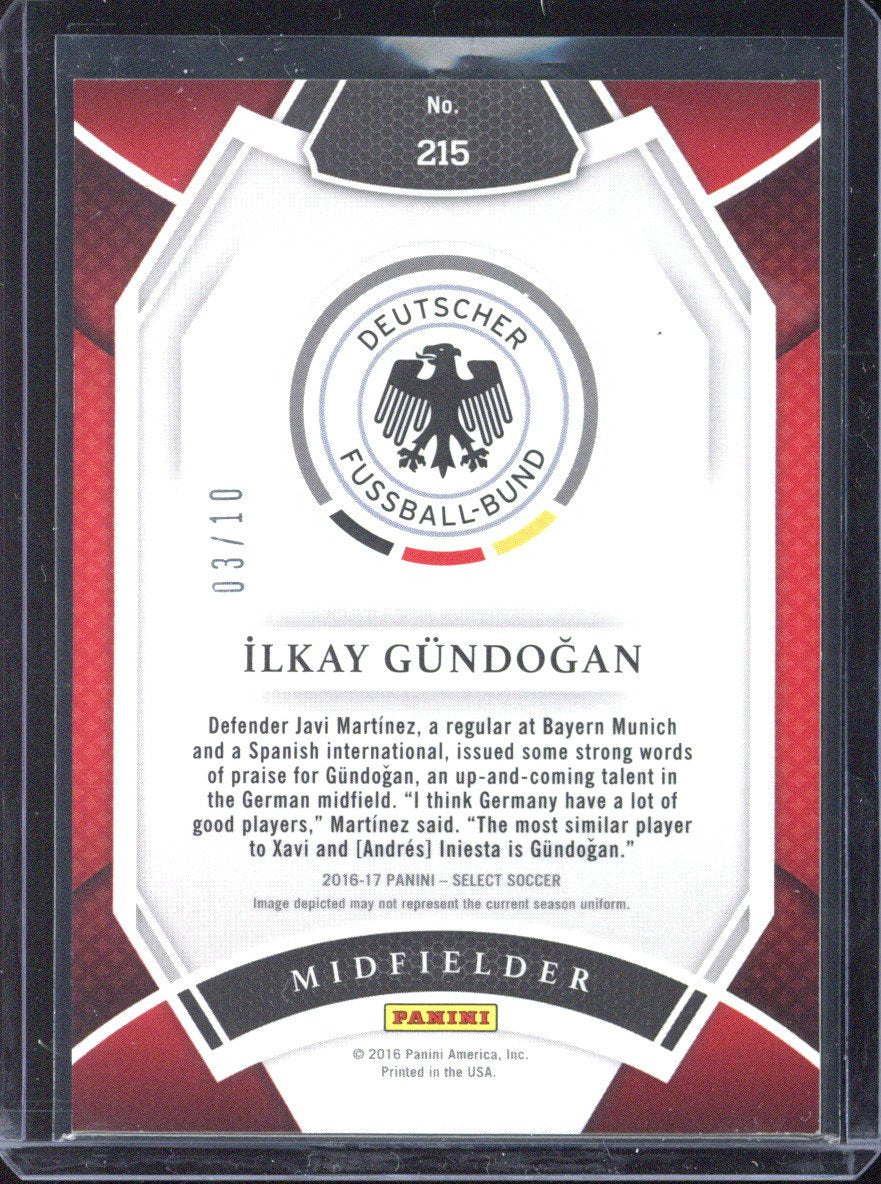 2016-2017 Panini Select Ilkay Gündogan /10 #215