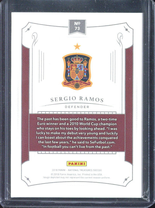2018 Panini National Treasures Sergio Ramos Bronze /25 #73