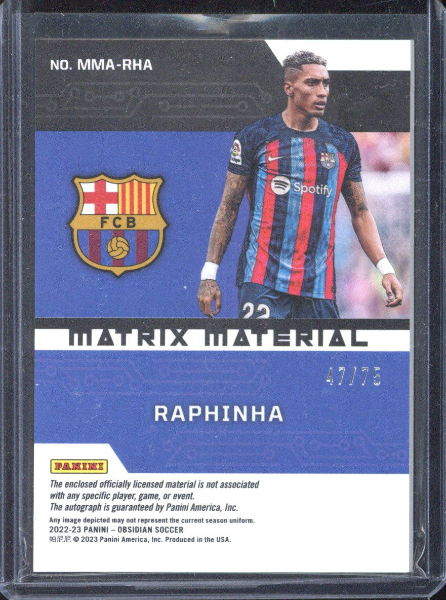 2022-23 Panini Obsidian Raphinha Autograph Relic /75 #MMA-RHA