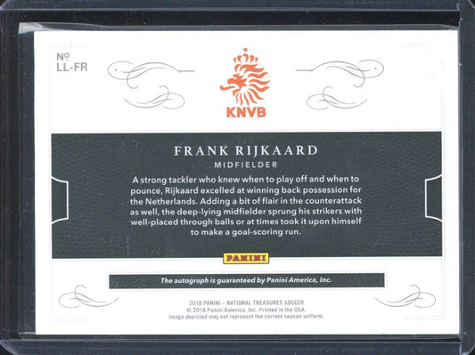 2018 Panini National Treasures Frank Rijkaard Autograph /49 #LL-FR