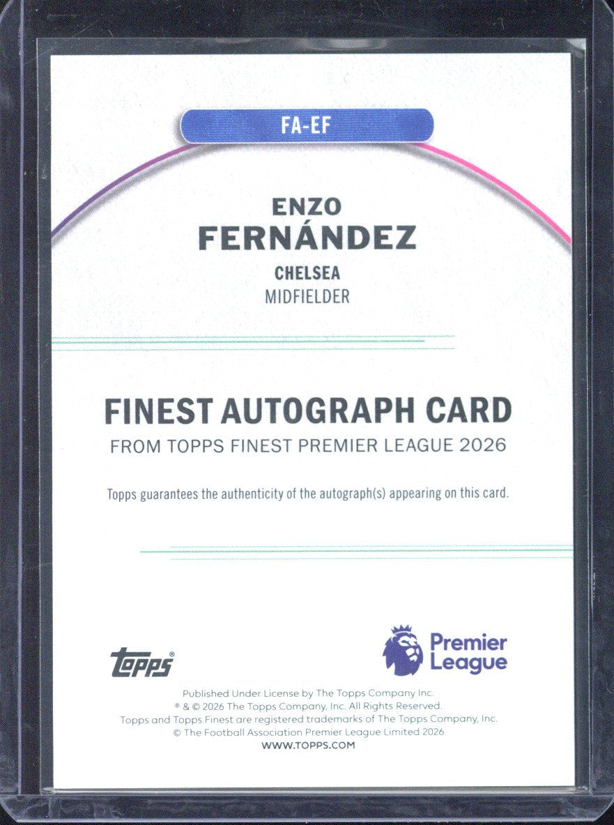 2025-26 Topps Finest Premier League Enzo Fernandez Autograph /25 FA-EF