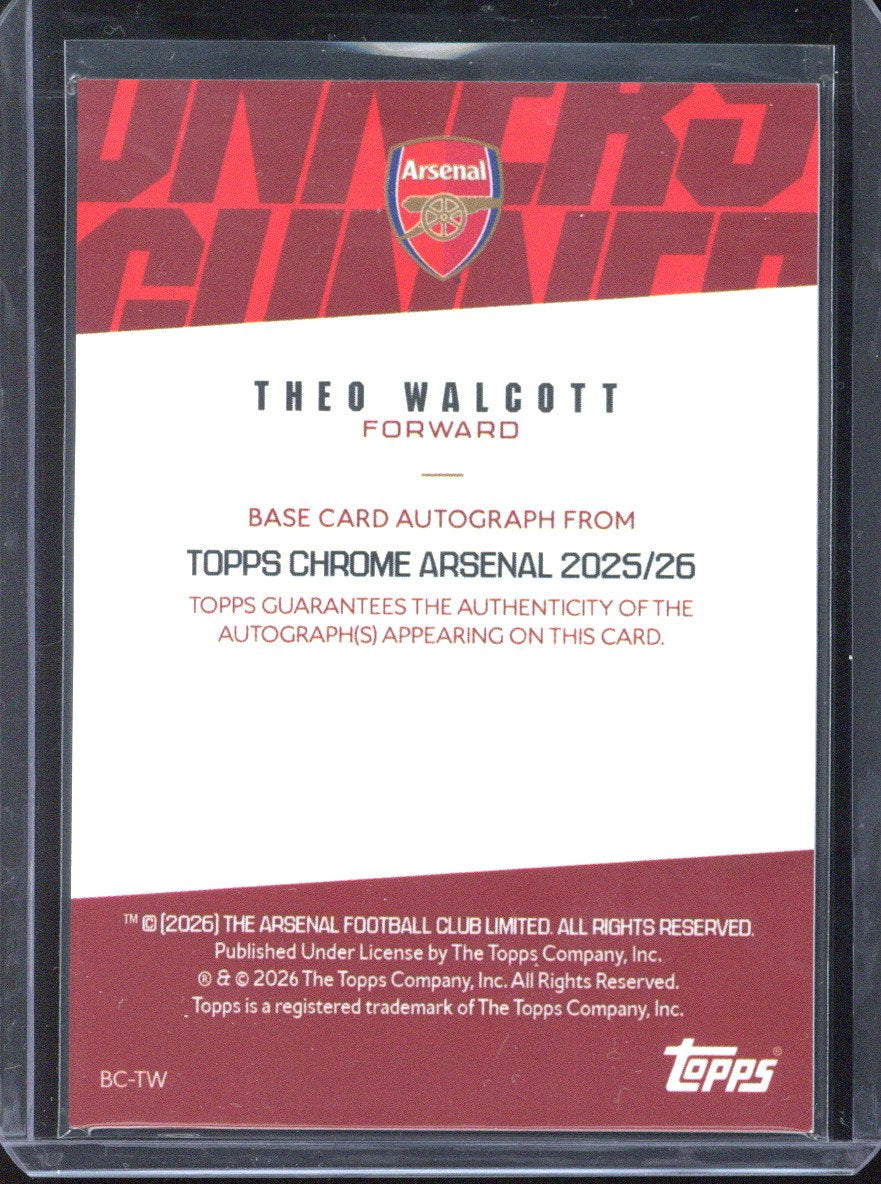 2025-26 Topps Chrome Arsenal Theo Walcott Autograph #BC-TW