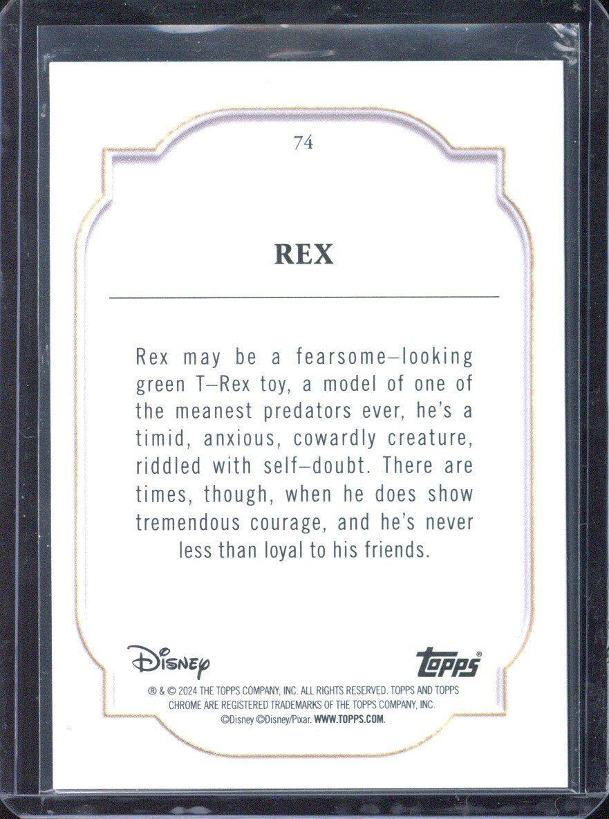 2024 Topps Chrome Disney Rex Mickey Mouse Refractor /28 #74