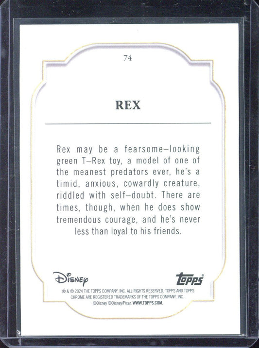 2024 Topps Chrome Disney Sapphire Rex /50 #74