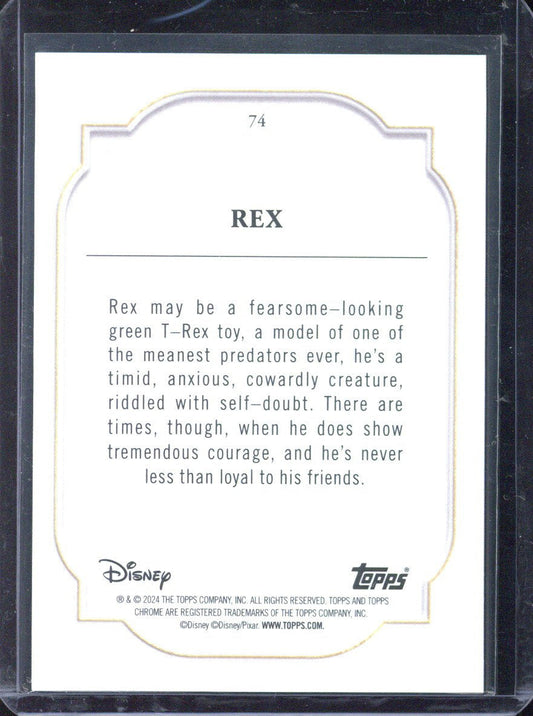 2024 Topps Chrome Disney Sapphire Rex /15 #74
