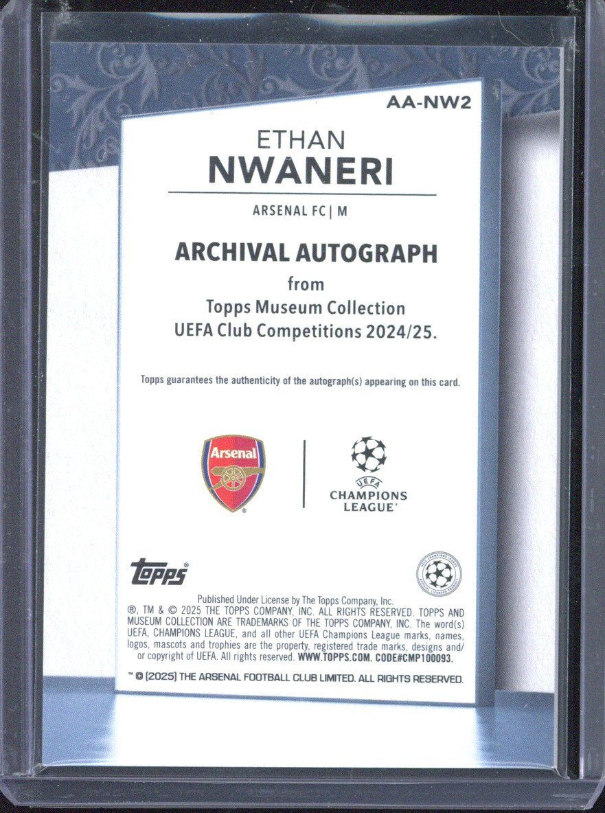 2024-25 Topps Museum Ethan Nwaneri Autograph /75
