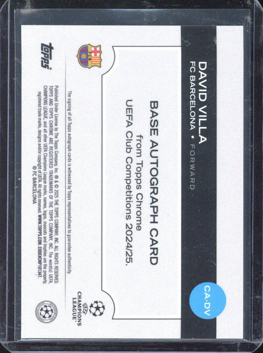 2024-25 Topps Chrome David Villa Autograph /150