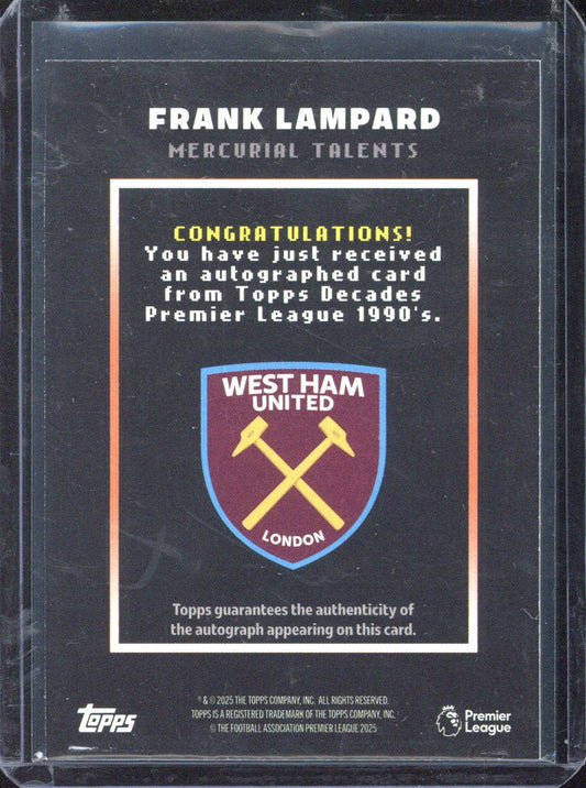 2025 Topps Decades Frank Lampard Mercurial Talents Autograph /25