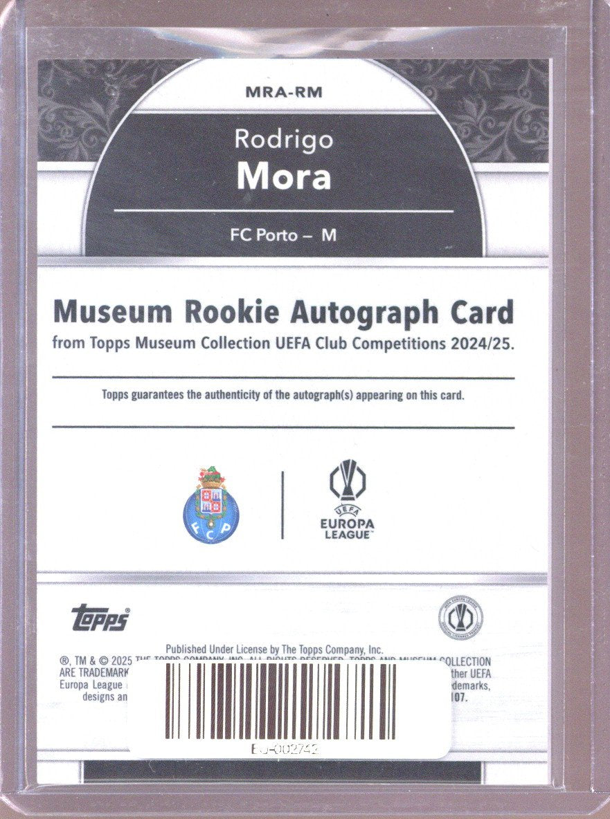 2024/25 Museum Collection UEFA Rookie Autograph #MRA-RM Rodrigo Mora Auto 06/50