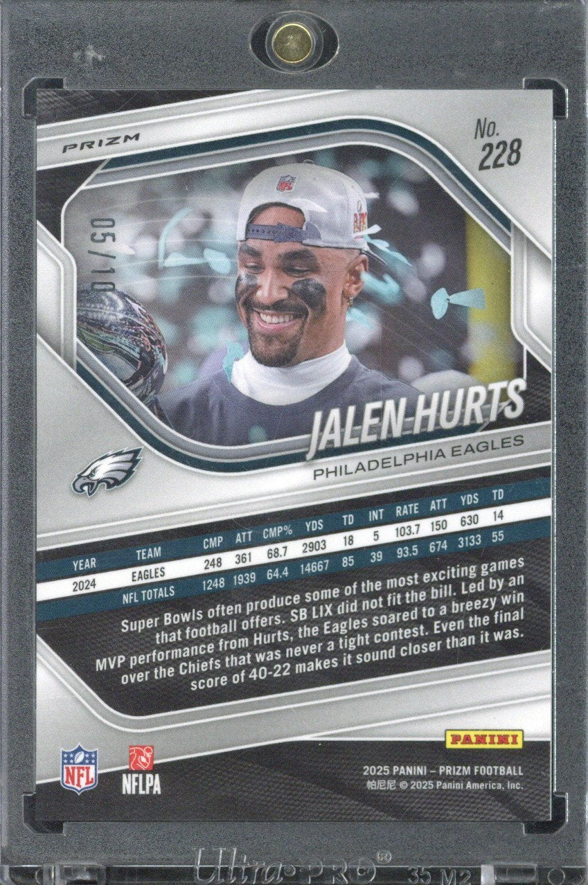 2025 Panini Prizm Jalen Hurts Gold Choice /10 #228