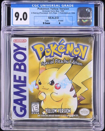 compare product 1999 POKEMON YELLOW VERSION NINTENDO GAME BOY GB CGC 9.0 A SEALED
